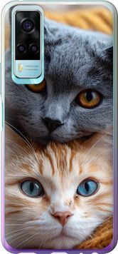 Силиконовый чехол 'Котики' для Vivo Y53s 6177u-2438-71694 фото