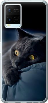 Силиконовый чехол 'Дымчатый кот' для Vivo Y21 825u-669-71694 фото