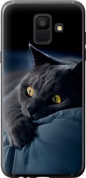 2D пластиковий чохол 'Димчастий кіт' для Samsung A6 2018 825t-1480-71694 фото