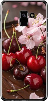 2D пластиковый чехол 'Вишня в шоколаде' для Samsung A8 Plus 2018 A730F 6698t-1345-71694 фото