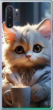 Силиконовый чехол 'White cat' для Samsung Note 10 Plus 5646u-1756-71694 фото