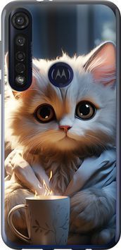 Силиконовый чехол 'White cat' для Motorola G8 Plus 5646u-1837-71694 фото