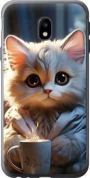 2D пластиковий чохол 'Білий кіт' для Samsung J3 (2017) 5646t-650-71694 фото