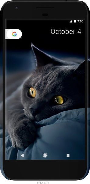 3D пластиковый матовый чехол 'Дымчатый кот' для Google Pixel XL 825m-401-71694 фото