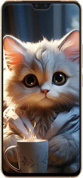 TPU чохол 'Білий кіт' для Vivo V23 5646b-2642-71694 фото