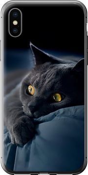 2D пластиковий чохол 'Димчастий кіт' для iPhone XS 825t-1583-71694 фото