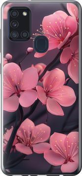 Силіконовий чохол 'Пурпурова сакура' для Samsung A21s A217F 6075u-1943-71694 фото