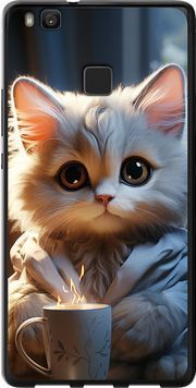2D пластиковий чохол 'Білий кіт' для Huawei P9 Lite 5646t-298-71694 фото