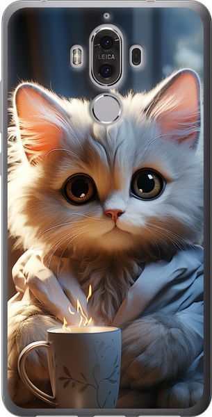 Силіконовий чохол 'Білий кіт' для Huawei Mate 9 5646u-425-71694 фото