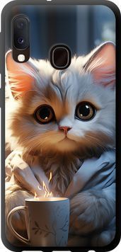 TPU чехол 'White cat' для Samsung A20e A202F 5646b-1709-71694 фото