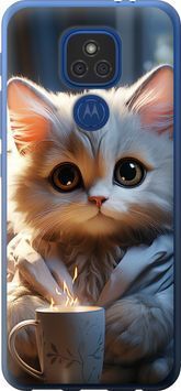 Силиконовый чехол 'White cat' для Motorola E7 Plus 5646u-2107-71694 фото