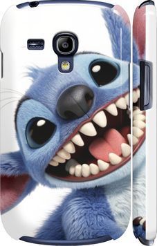 3D пластиковый матовый чехол 'Стич' для Samsung S3 mini 6684m-31-71694 фото