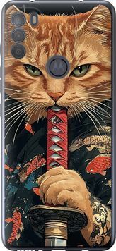 Силиконовый чехол 'Самурай Кот' для Motorola G50 6207u-2354-71694 фото