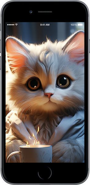 2D пластиковый чехол 'White cat' для iPhone 6s Plus 5646t-91-71694 фото
