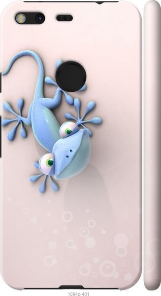 3D пластиковий матовий чохол 'Гекончик' для Google Pixel XL 1094m-401-71694 фото