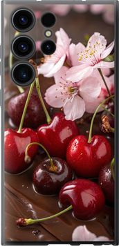 Силіконовий чохол 'Вишня у шоколаді' для Samsung S23 Ultra 6698u-2906-71694 фото