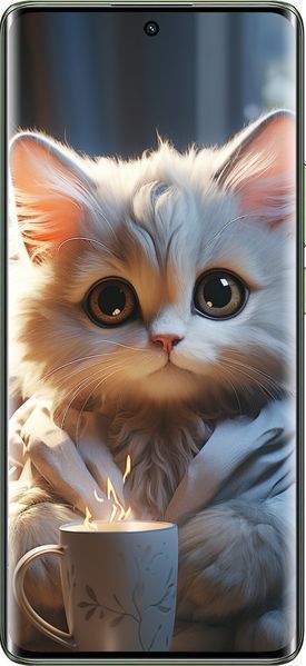 Силіконовий чохол 'Білий кіт' для Realme 11 Pro 5646u-3077-71694 фото