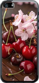 2D пластиковый чехол 'Вишня в шоколаде' для iPhone SE 6698t-214-71694 фото