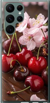 Силіконовий чохол 'Вишня у шоколаді' для Samsung S22 Ultra 6698u-2500-71694 фото