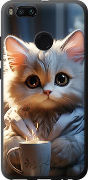 Силіконовий чохол 'Білий кіт' для Xiaomi Mi A1 5646u-1132-71694 фото
