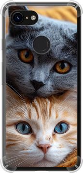 Силикон с усиленными углами чехол 'Котики' для Google Pixel 3 6177sp-1528-71694 фото