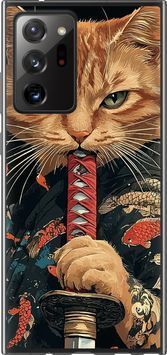 Силиконовый чехол 'Самурай Кот' для Samsung Note 20 Ultra 6207u-2051-71694 фото