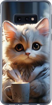 Силиконовый чехол 'White cat' для Samsung S10e 5646u-1646-71694 фото