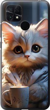 Силіконовий чохол 'Білий кіт' для Xiaomi Poco C40 5646u-2701-71694 фото
