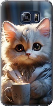 Силіконовий чохол 'Білий кіт' для Samsung S6 Edge Plus G928 5646u-189-71694 фото