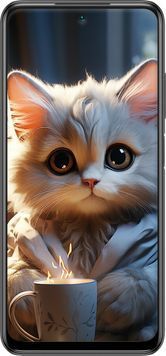 TPU чехол 'White cat' для Xiaomi Poco M3 Pro 5646b-2369-71694 фото