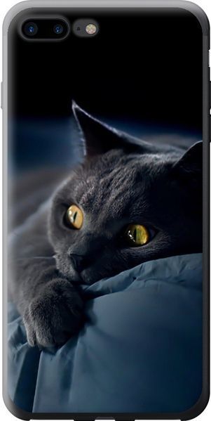 2D пластиковый чехол 'Дымчатый кот' для iPhone 7 Plus 825t-337-71694 фото