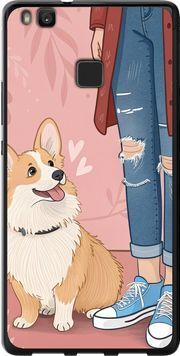 2D пластиковий чохол 'Корги 3' для Huawei P9 Lite 6707t-298-71694 фото