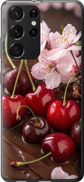 2D пластиковий чохол 'Вишня у шоколаді' для Samsung S21 Ultra (5G) 6698t-2116-71694 фото