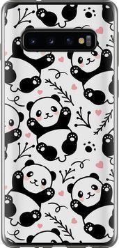 Силиконовый чехол 'Панды' для Samsung S10 4318u-1640-71694 фото