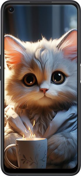 Силиконовый чехол 'White cat' для Oppo A96 5646u-2598-71694 фото