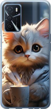 Силиконовый чехол 'White cat' для Oppo A16 5646u-2469-71694 фото