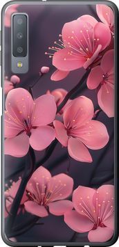 Силіконовий чохол 'Пурпурова сакура' для Samsung A7 (2018) A750F 6075u-1582-71694 фото